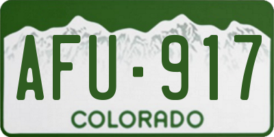 CO license plate AFU917