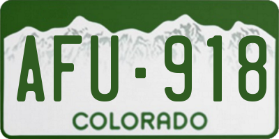 CO license plate AFU918