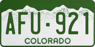 CO license plate AFU921