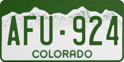 CO license plate AFU924