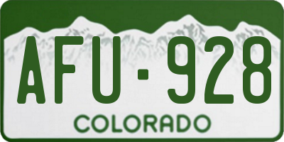 CO license plate AFU928