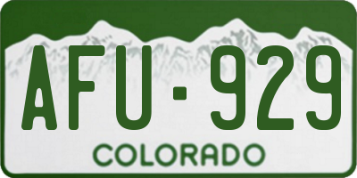CO license plate AFU929
