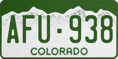 CO license plate AFU938