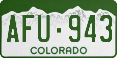 CO license plate AFU943