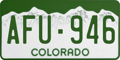 CO license plate AFU946
