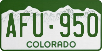CO license plate AFU950