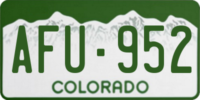 CO license plate AFU952