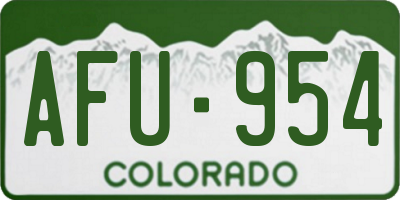 CO license plate AFU954