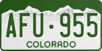CO license plate AFU955
