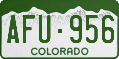 CO license plate AFU956