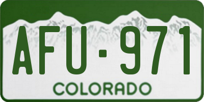 CO license plate AFU971