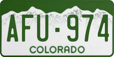 CO license plate AFU974