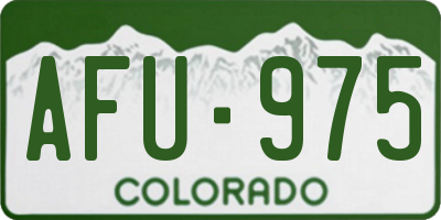CO license plate AFU975