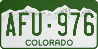 CO license plate AFU976