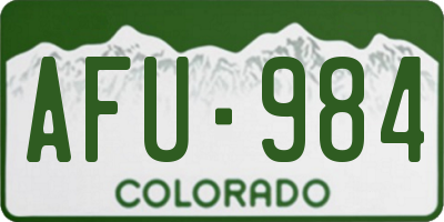 CO license plate AFU984