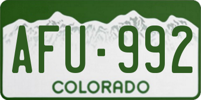 CO license plate AFU992