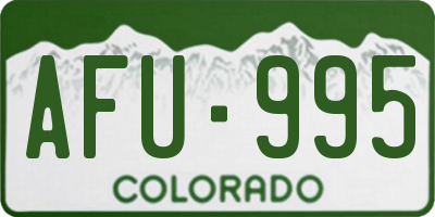 CO license plate AFU995