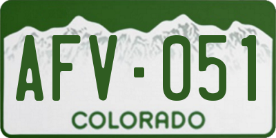 CO license plate AFV051