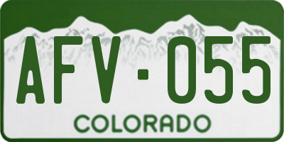 CO license plate AFV055