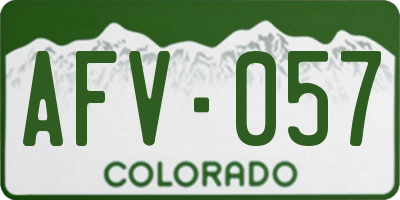 CO license plate AFV057