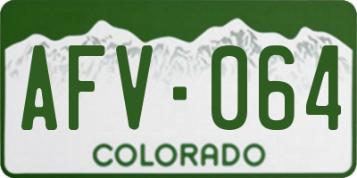 CO license plate AFV064
