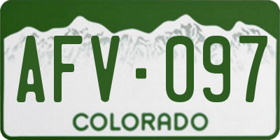 CO license plate AFV097