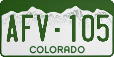 CO license plate AFV105