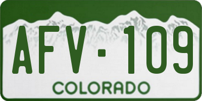 CO license plate AFV109