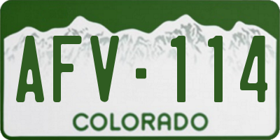 CO license plate AFV114