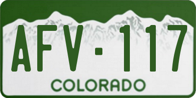 CO license plate AFV117