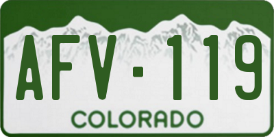 CO license plate AFV119