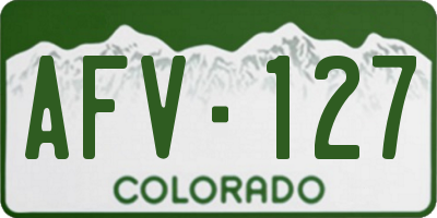 CO license plate AFV127