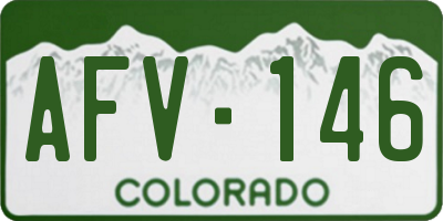 CO license plate AFV146