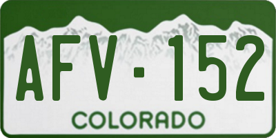 CO license plate AFV152