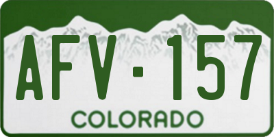 CO license plate AFV157