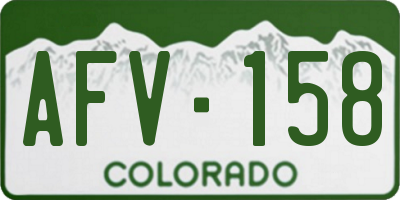 CO license plate AFV158