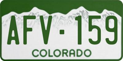 CO license plate AFV159