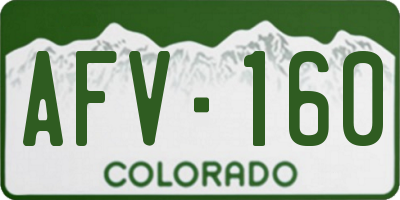 CO license plate AFV160