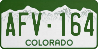 CO license plate AFV164