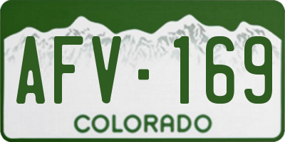 CO license plate AFV169
