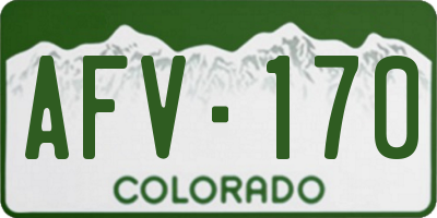 CO license plate AFV170
