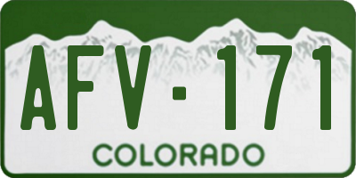 CO license plate AFV171