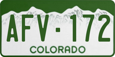 CO license plate AFV172