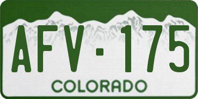 CO license plate AFV175
