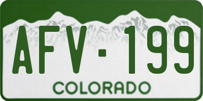 CO license plate AFV199