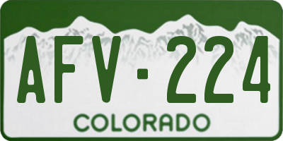 CO license plate AFV224