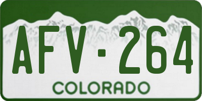 CO license plate AFV264