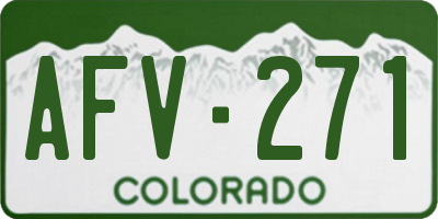 CO license plate AFV271