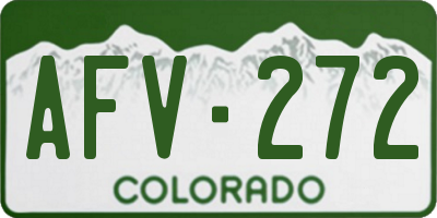 CO license plate AFV272