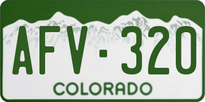 CO license plate AFV320